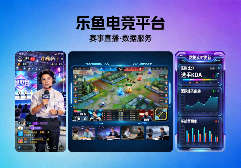 乐鱼电竞平台赛事直播与数据服务的整体展示画面